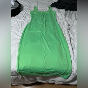 Green maxi dress